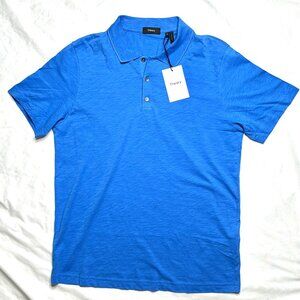 Theory Bron Polo Shirt Palace Blue Cosmos
